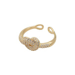 Load image into Gallery viewer, Zircon Metal Knot Twist Design Rings - BestShop
