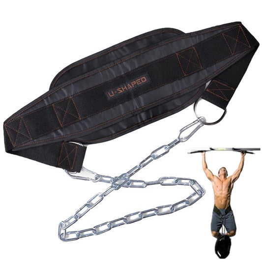 Thick Neoprene Weight Lifting Belt with Chain Dipping Belt - BestShop