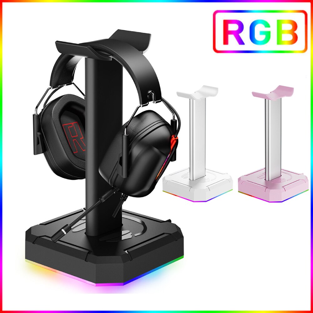 Aluminum Alloy Gaming Headphone Universal Stand RGB - BestShop