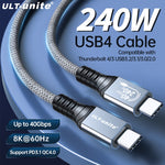 Load image into Gallery viewer, USB 4 Cable 40Gbps 8K Type C to Type-C Cord Cables - BestShop